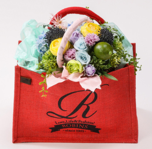 アートフィシャルフラワー＆麻バック